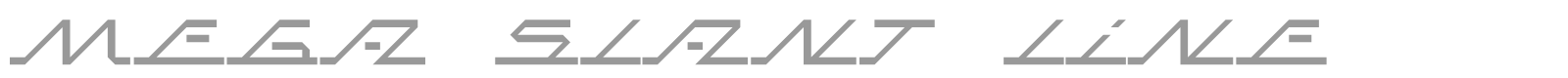 MEGA SLANT LINE font preview